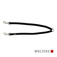 Wolters Koppel Professional Schwarz - pavadėlis dviem šunims vedžioti (jungtis), nailoninis, juodas